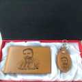 Personalized Photo Wallet and Keychain for MEN (ENGRAVED YOUR PHOTO). 