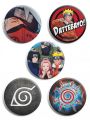 Anime Naruto Badge Uzumaki Pin Badges (Pack of 5). 