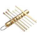 Portable 6 Piece Set Ear Pick Ear Cleaner Earwax Removal Tools Kit Ear Spoon Ear Wax Picking With Storage Tube. 