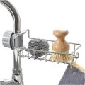 Sponge Holder for Kitchen Stainless Steel Faucet Rack Adjustable Sink Caddy Organizer Soap Drainer Bathroom Accessories. 