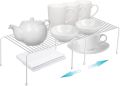 Premium Metal Kitchen Organizer Rack, Expandable Storage Shelf for Cabinets. 