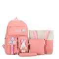 Girls Stylish Canvas Kawaii Backpack with Pin and Accessories | Cute Aesthetic Backpack | Cute Kawaii Backpack For School bag | College bag for Girls | University Backpacks for girls. 