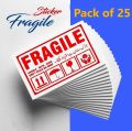 Sticky Handle with Care Fragile Sticker Glass Protector, Sensitive Products Water Resistant FRAGILE Safety Sticker Packing Material Packing Pack of 25. 
