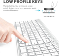 iClever GK03 Wireless Keyboard and Mouse Combo - 2.4G Portable Wireless Keyboard Mouse, Rechargeable Ergonomic Design Full Size Slim Thin Stable Connection Keyboard for Windows 7/8/10, Mac OS. 
