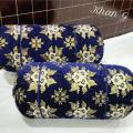 *Velvet Jacquard* Round/GOLL Pillow Covers Pack of 2pcs | Vibrant Design & Colors | Round/Cylindrical Uniface Design | Home Sofa/Bed Pillow Covers - pillow - Pillow covers | Available at Fanza. 