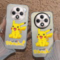 Xiaomi POCO C75 C 75 Anime Pikachu Colored Silver Case Cartoon Cover Hard Back Casing. 