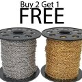 🎁 Buy 2 Get 1 FREE! Total 150cm Metal Link Chain (3 × 50cm) – Brass material, Perfect for DIY, Custom Art & Craft Projects.. 