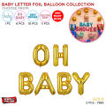 Baby Announcement It's Boy It's Girl Letter Balloons For Baby Boy & Baby Girl Chrome Metallic Foil Reusable Balloon For Welcome Parties Decoration Party Supplies Kids Born Day Baby Shower. 
