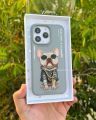 NIMMY brand Original  billionaire series bulldog case in natural titanium,black,purple for apple iphone 15/14 series. 