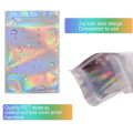 20pcs Iridescent Zip Lock Bags Pouches Cosmetic Plastic Laser Holographic Makeup Storage Bag Hologram Zipper Bags Gift Packaging. 