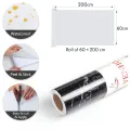60cm × 200cm Self Adhesive Black / White Marble Sheet for Kitchen - Anti Oil and Heat Resistant Wallpaper. 