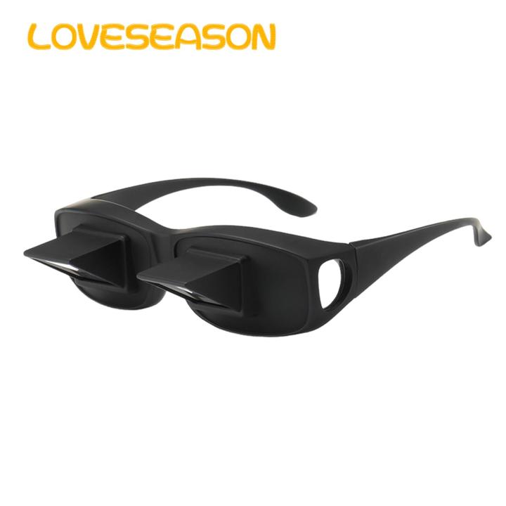 Lay-flat Prism Glasses Lazy Glasses for Comfortable Tv Watching Reading in Bed Reduce Face Pressure Rotate View 90 Degrees Horizontal Prism Spectacles for Relaxation Neck-friendly Lazy Glasses