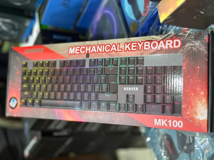 KENVER%20MK100%20Wired%20Mechanical%20Gaming%20Keyboard,%20Backlit%20LED%20Keys,%20%20Blue%20Switches%20Anti-Ghosting%20Keys%20Layout%20Backlight%2013%20Modes%20Water%20Resistant,%20Dust%20Resistant,%20104%20Comfortable%20Floating%20KeysAdjustable%20RGB%20&%20Breathing%20RGB%20Adjustabl%20for%20PC%20Gaming/Working%20Black%20-%20Image%209