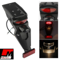 Rear Wheel Big Tail Fender Mudguard Universal  Tail Brake With Light License Plate Holder Dual Light Mode Braking Light And Normal Light, Universal Compatiblity With Reflector Red For Ybr, Derbi, Beneli GS 150 etc. 