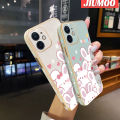 JIUMOO For Infinix Smart 6 HD Smart 6 Plus Smart 7 Case Cartoon Cute Bunny Luxury Plating Phone Cases New Square Edge Pattern Silicone Soft Casing Camera Lens Protection Shockproof Cover. 