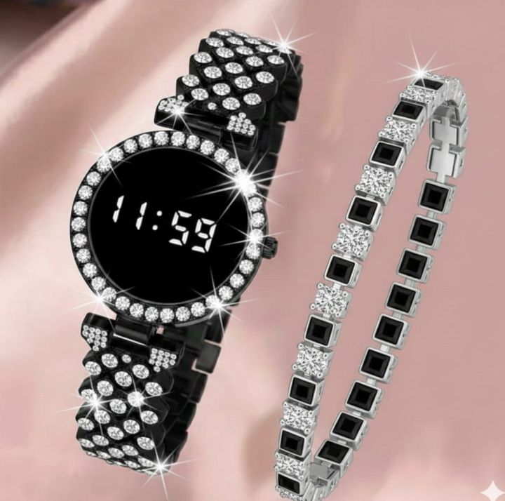 Diamond%20Digital%20Touch%20Screen%20LED%20Watch%20For%20Girls%20With%20Bracelet%20-%20Wrist%20Watches%20in%20Round%20and%20Square%20Dial%20For%20Women's%20With%20Diamond%20Stainless%20Steel%20Chain%20-%20Ladies%20Silver%20Jewellery%20Watches%20-%20Image%2010