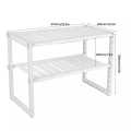 Under Sink Storage Shelf Organizer Kitchen Cabinet Expandable Size - 50 to 70cm. 