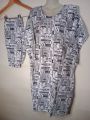 Women's Soft Linen Shirt/Kurtie - News Print Design, Ready to Wear. 