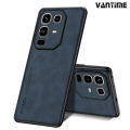 Vantime for Infinix Note 50 / 50 Pro 4G PU Case Lens Cover Matte Slim Back Shockproof Casing. 