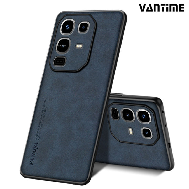 Vantime for Infinix Note 50 / 50 Pro 4G PU Case Lens Cover Matte Slim Back Shockproof Casing