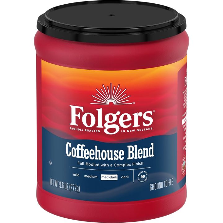 Folgers Classic Roast Ground Coffee, Medium Roast, 9.6-Ounce