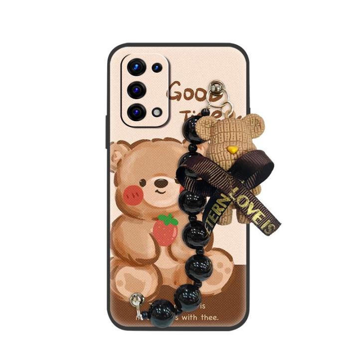 Black%20pearl%20pendant%20Anti-knock%20Phone%20Case%20For%20OPPO%20A74%205G/A54%205G%20Back%20Cover%20Simplicity%20Bear%20bracelet%20silicone%20cute%20-%20Image%205