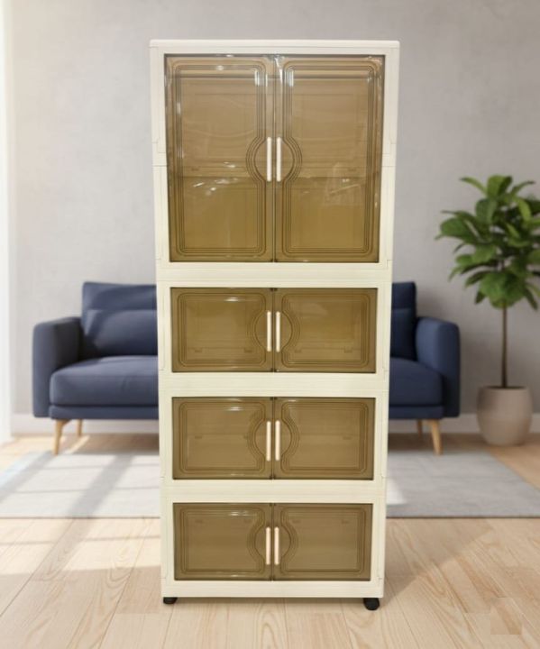 Portable%20Kids%20Closet%20Children's%20Wardrobe%20Collapsible%20Plastic%20Large%20Baby%20Clothes%20Cabinet%20Bedroom%20Nursery%20Armoire%20Quick%20Install%20Toddler%20Dresser%20with%20Hanging%20Rod%20and%20Door,Large%202%20Cubes,White%20-%20Image%209