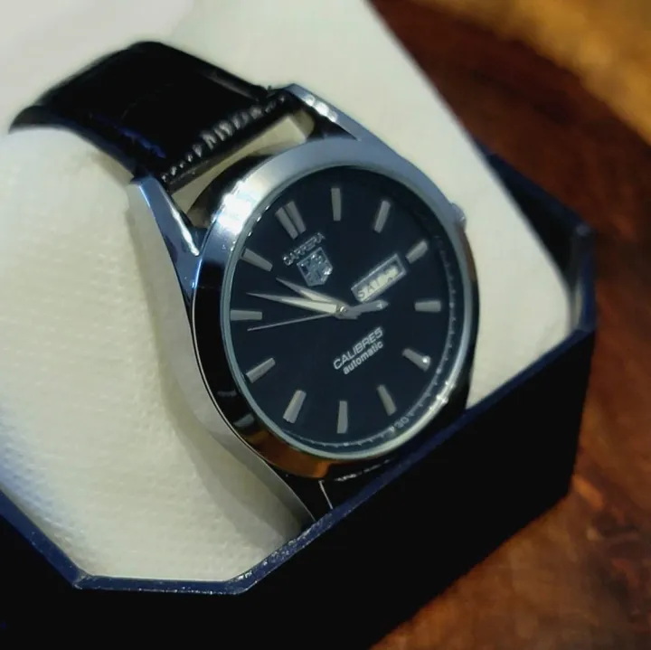 Carrera Calibre black strap watch for men | Daraz.pk