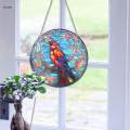 Stained Glass Window Hanging Panel Decor Colorful for Door Home Indoor. 