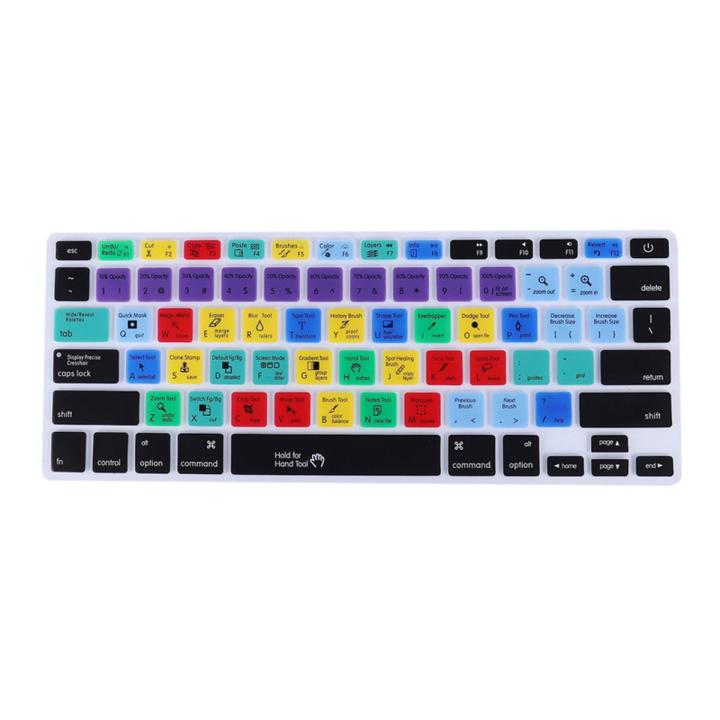 For Adobe Photoshop Illustrator Keyboard Shortcut Design Functional Silicone Cover For Macbook Pro Air 13 15 17 Protector Sticker