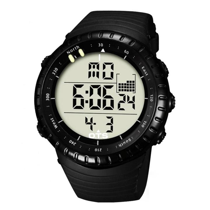 Black Rubber Digital Watch For Boys - Black