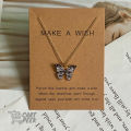 Cute white butterfly necklace for women gold color clavicle chain 2023 fashion female Korean choker jewelry. 
