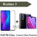 Realme 3 Glass Protector 9D|5D|6D|10D|11D|21D Black Tempered Glass Screen Protector Full Glue Edge To Edge + Back Camera 9H Gorilla Flexible Protector For Realme 3. 
