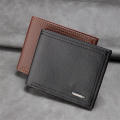 Short Bifold wallets Practical Masculine PU leather Men's wallet Leather wallets for  use Travel Office Gift Fashionable. 