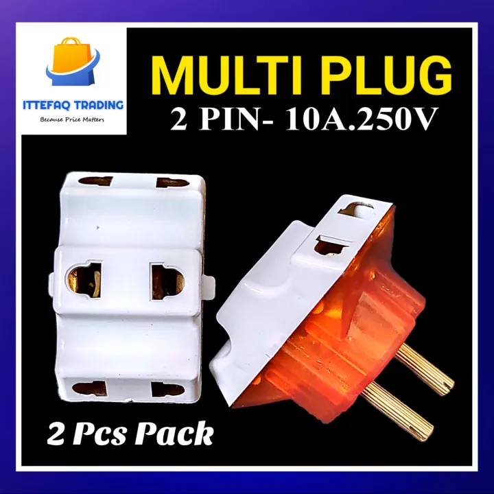 2Pcs%202%20Pin%20to%202%20Pin%20Multi%20Plug%20Adapter%20Converter%20Multi%20Plug%20Socket%20High%20Quality%20-%20Image%202