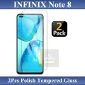 2Pcs Infinix Note 8 Tempered Glass Screen Protector Premium High Quality Polish Glass For Infinix Note 8. 