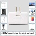 3 in 1 Extender Plug Adapter Foldable Split Plug Rotating 180 degree Expansion Power Wall Socket 2500W. 