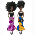 Movable Joints African Black Doll For American Dolls Accessories Nudy Body With Clothes For Barbie Toy Girl Pretend Kid Toy Gift-Option Style 3. 