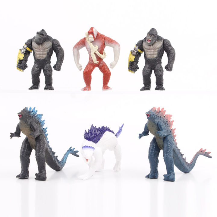 2024 Shimo Godzilla Wars King Kong 2 Collection Stone Monkey Toys Collectible Model Gift 6pcs/set