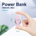 C-Type Mini Key Chain Powerbank Portable Smart Phone Key Chain Power Bank Android Emergency Charger With Type-C Pin Portable Charger Compatible With Android iOS 1500Mah key Chain Powerbank. 
