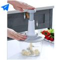 Hand chopper Manual 1.5L Manual Speedy Hand Press Food Chopper with 3 Curved Stainless Steel Blades, Handheld Vegetable. 