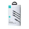 Joyroom SA21-1T3 30W 3-in-1 Fast Charging Cable (Type-C to L+C+M) 1.2m - Black. 