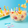 10pcs Lunch Box Fruit Picks Mini Creative Fruit Cake Dessert Food Forks Kids Snack Decoration Forks Bento Salad Decoration Accessories Cake Picks Toothpick. 