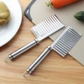 Crinkle Fries Cutter Knife with Handle Potato Slicer – Stainless Steel Crinkle Knife – Multifunctional Knife Wavy Edged Potato cutter – Wavy Chopper – Wavy Potato Slicer – Vegetable & Fruit Wavy knife. 