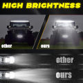 Super Bright Bar Lights 22 Inch Length 3 Row Curved Led Light Bar - 6000k. 