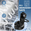 2 Piece Auto Spout Lid Replacement Wide Mouth Lid with Button Lock for Hydro Flask Wide Mouth 12, 16, 18, 20, 32, 40, 64Oz,. 