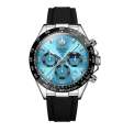 Royal Force Chrono Ocean Rf 08 Series Watches for Men Quartz Waterproof Chronograph Analog Multifunction Moon Phase Silicone Diamond Luminous Wrist Watches. 