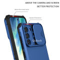 Quiberk for Samsung Galaxy S21 FE 5G Phone Case Slide Camera Cover Kickstand Hard Shockproof Armor Back Casing. 