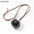 Pirates Of The Caribbean Compass Jewelry Vintage Locket Jack Pendants Men Rope Long Black Enamel Costume Necklace. 