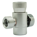 For 3000 PSI CO2 Fill Adapter Regulator On/Off Metering Valve for Outdoor Adapter, Silver Easy Install. 